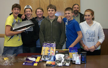 Students with new supplies