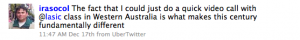 Twitter message Damn right!