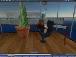 Sitting on chair